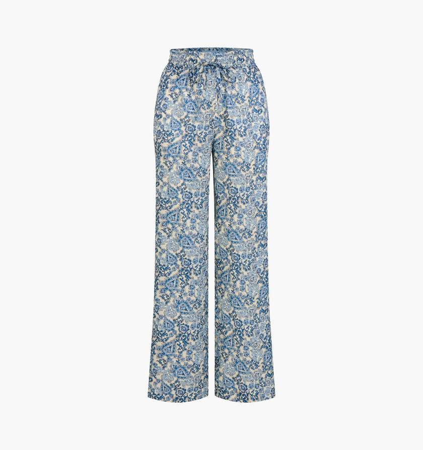 The Maxime Pant -  Chedworth Paisley Blue
