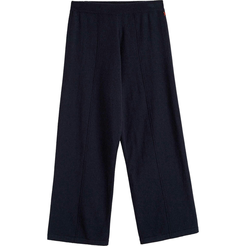 Wool Cashmere Cropped Wide Leg Track Pants