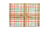 Holiday Watercolor Plaid Gift Wrap