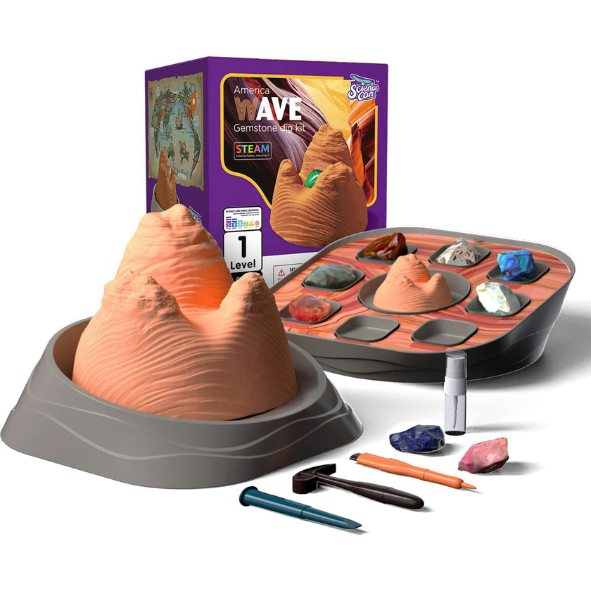 Hape: Science Can - America Wave Gemstone Dig Kit