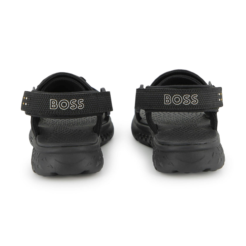 Black BOSS Sport Sandals