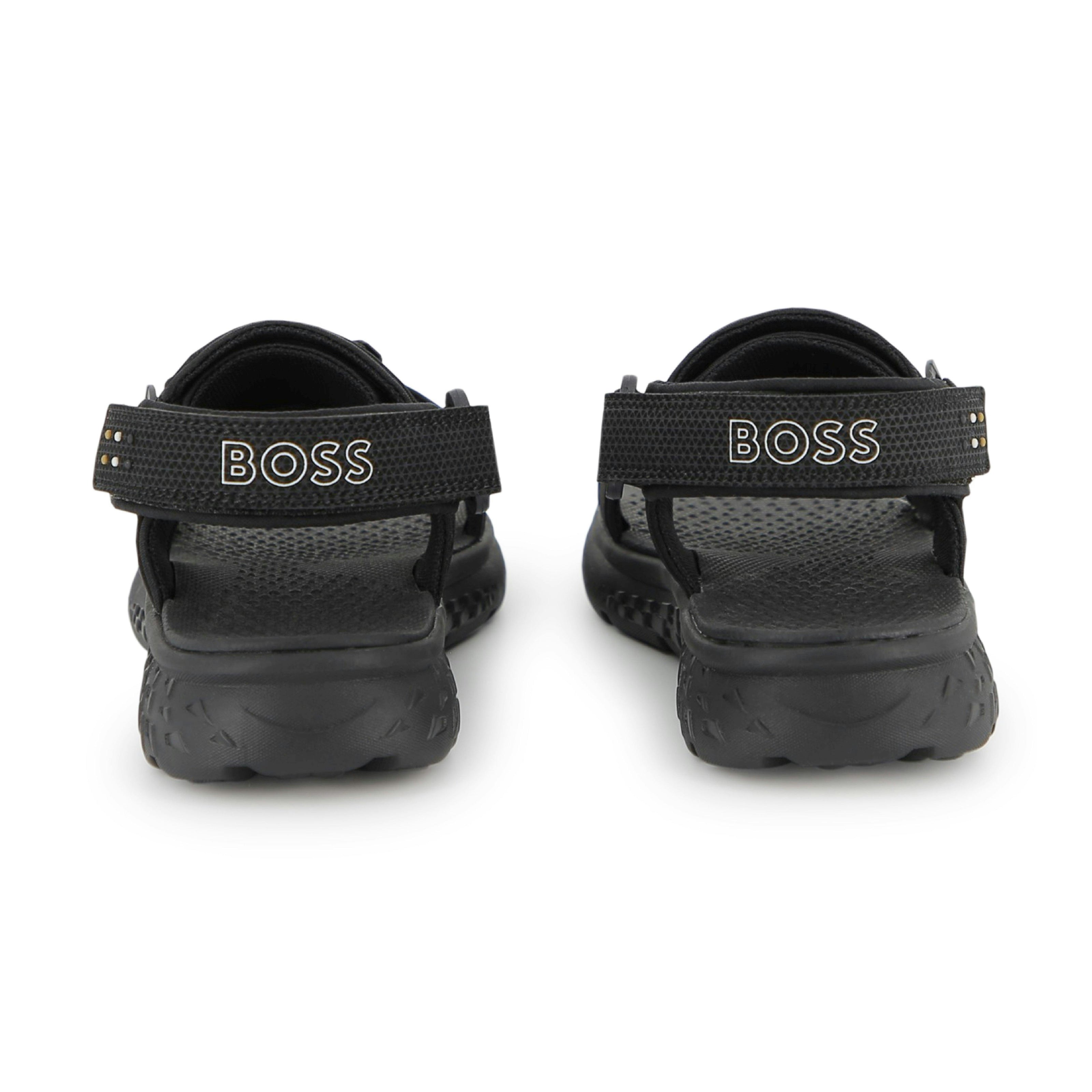 Black BOSS Sport Sandals