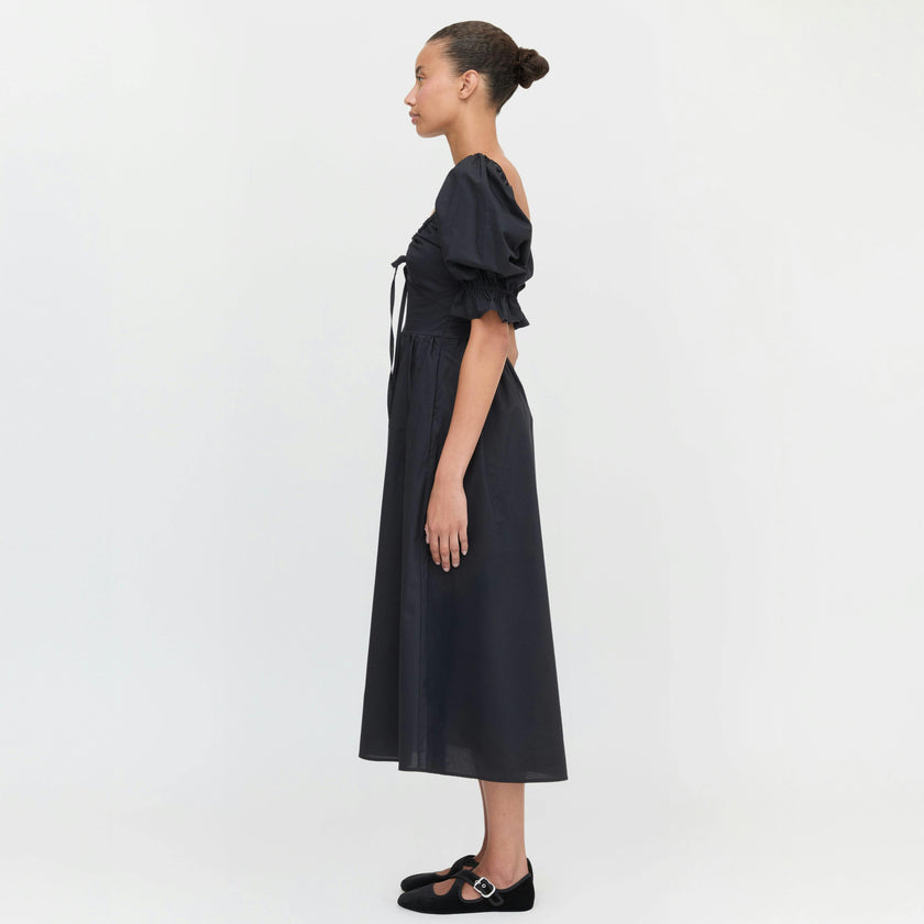 The Ophelia Dress - Black Cotton Voile