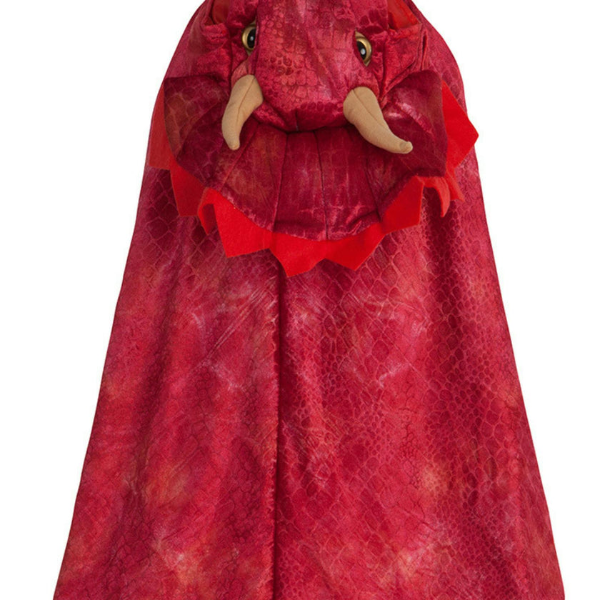 Triceratops Hooded Cape Size 4-5