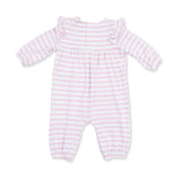 Football Dot and Stripe - Ruffle Sleeve Snap Romper