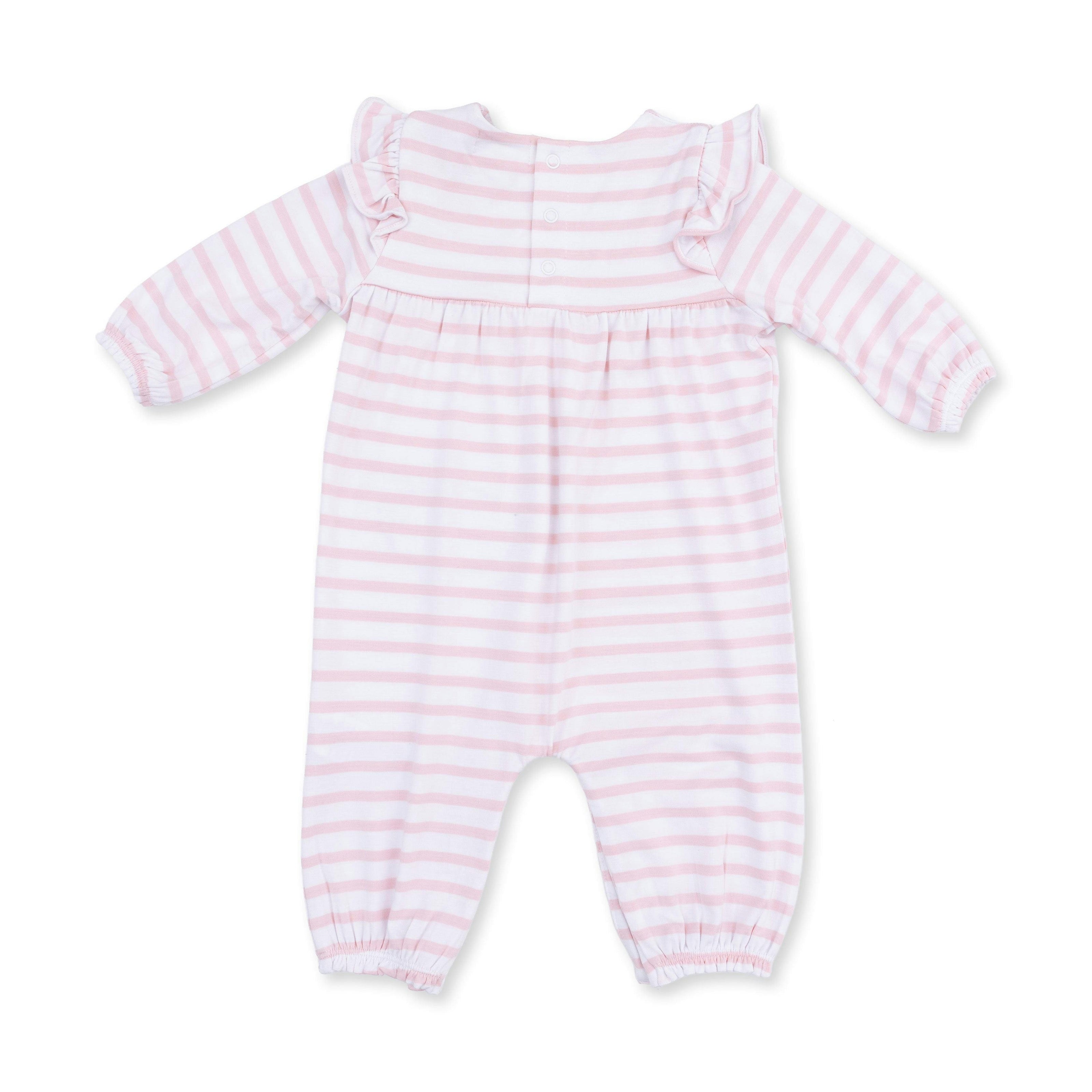 Football Dot and Stripe - Ruffle Sleeve Snap Romper