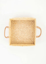 The Multi-Purpose Hand-woven Gift Basket with Leather Handles