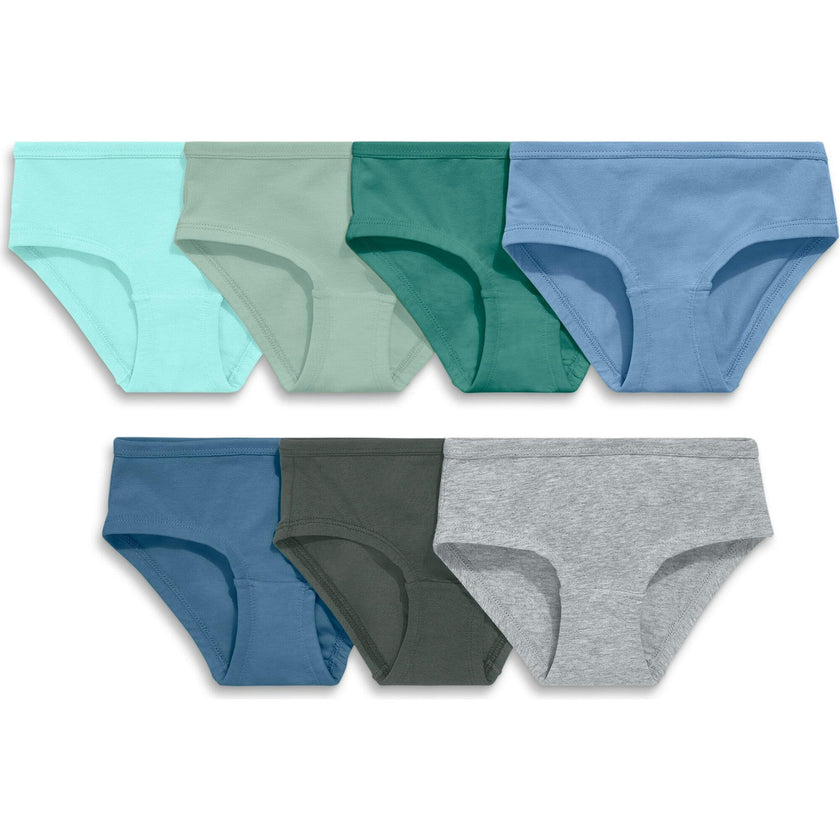 Kids bikini 7-pack in solid neutral mix