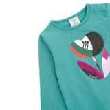Teal Blue Tulip Graphic T-Shirt