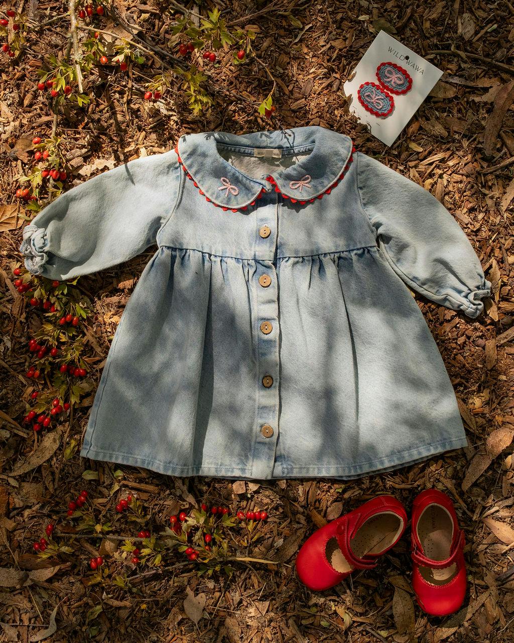 Clementine Dress in Denim Darling