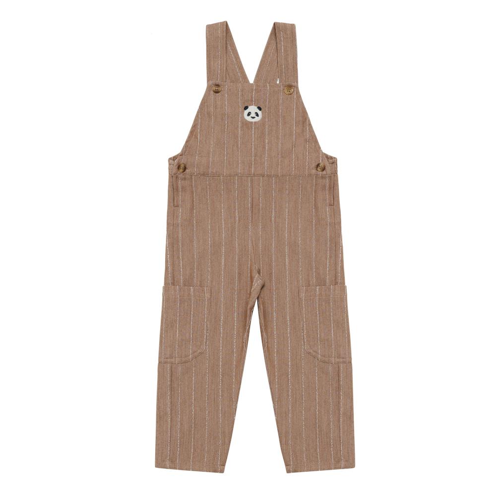 Jareth Overalls | Panda | Milk Chocolate Striped