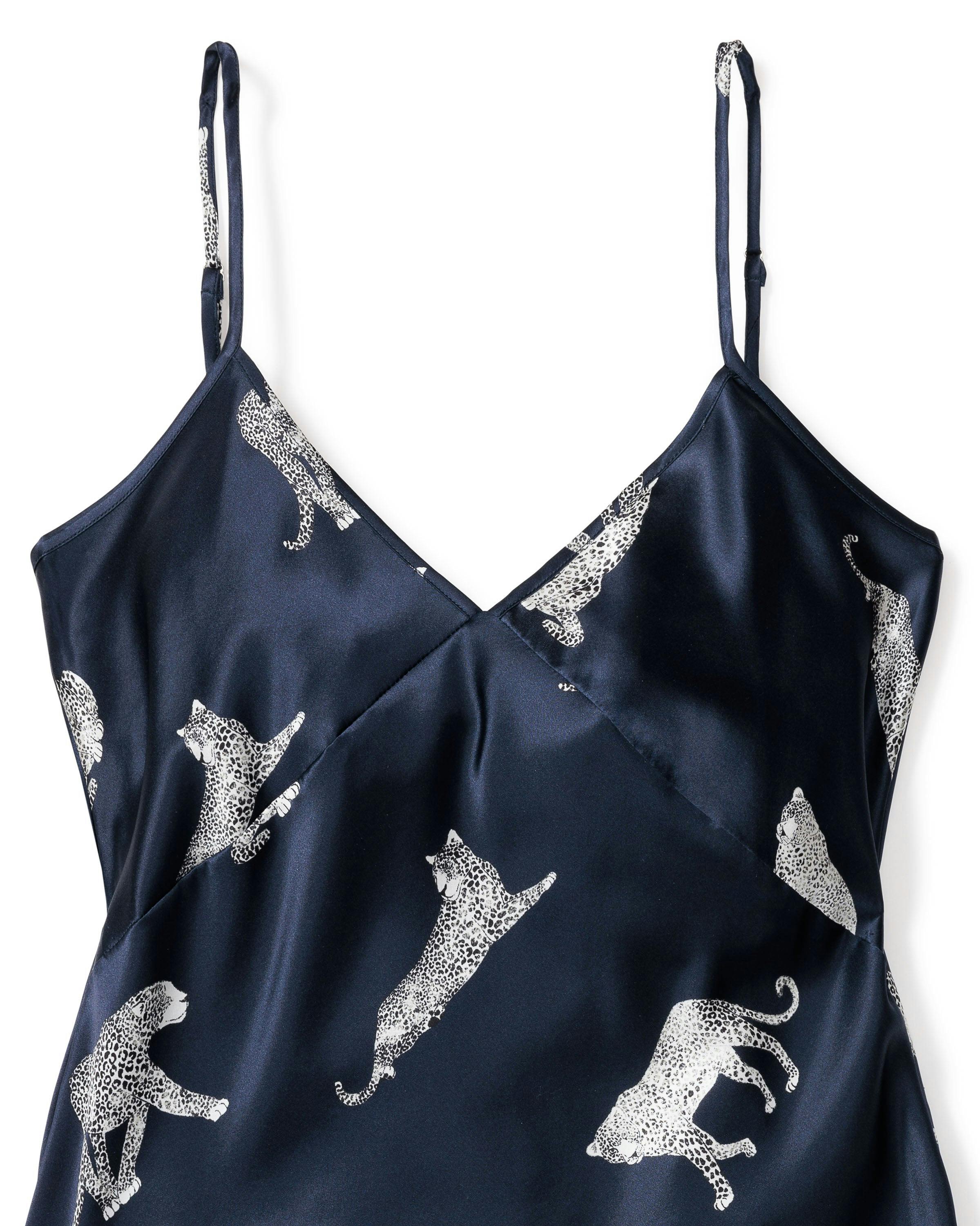 Women's Silk Cosette Nightgown in Panthère de Nuit