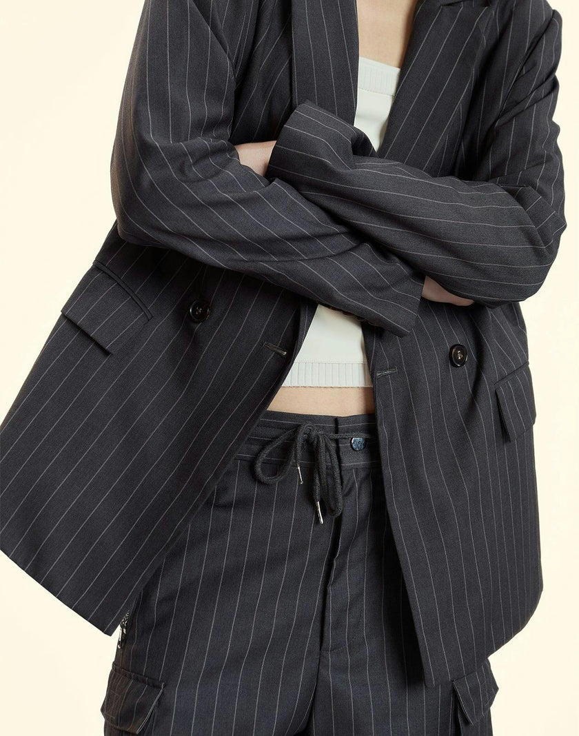 Pinstripe Blazer