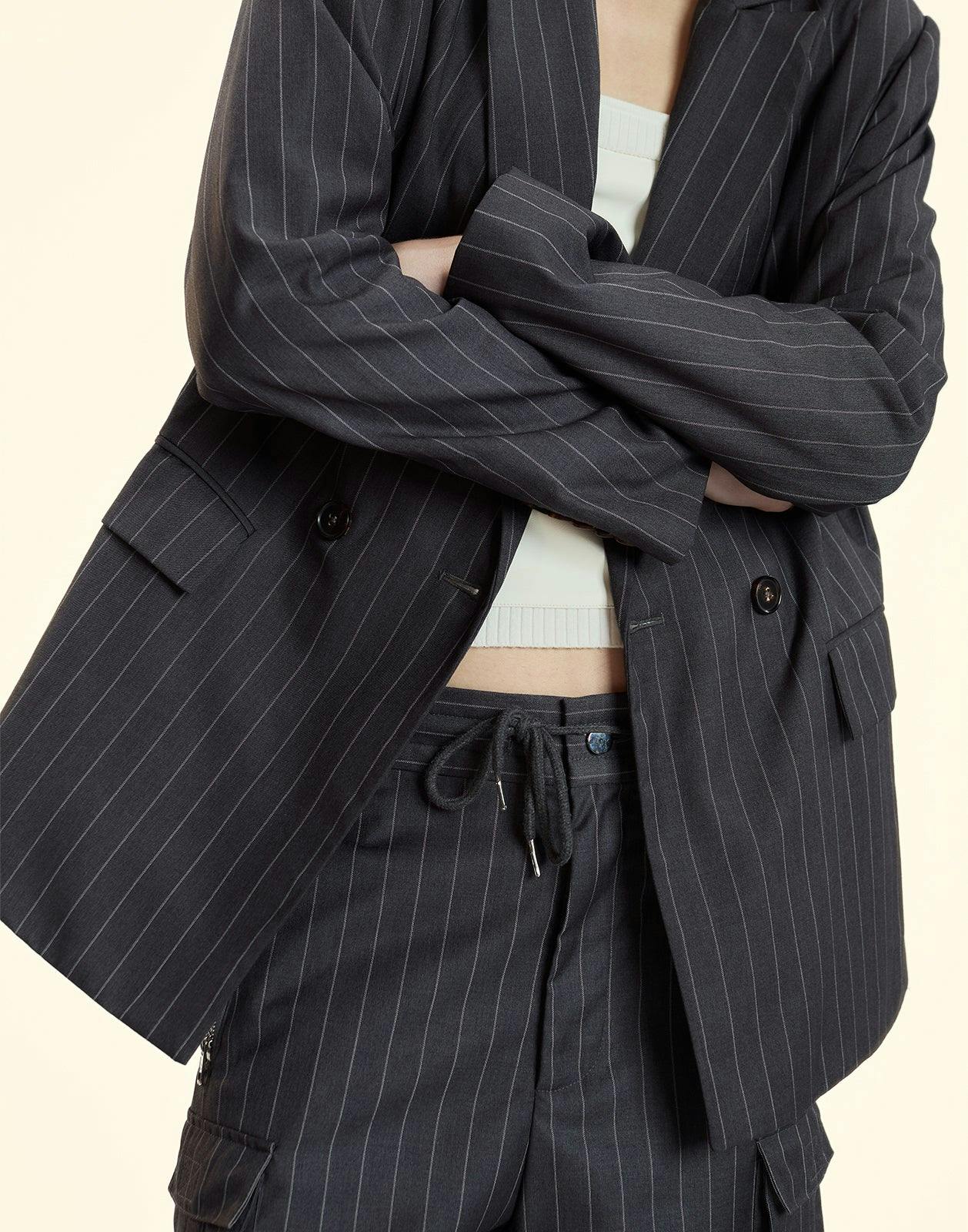 Pinstripe Blazer