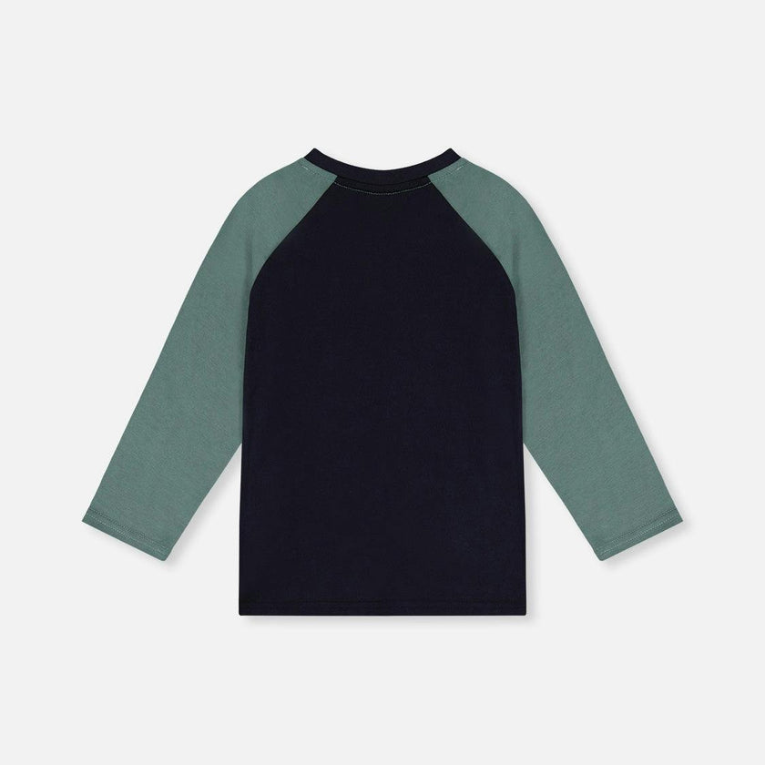 Raglan T-Shirt Dark Blue And Green