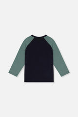 Raglan T-Shirt Dark Blue And Green