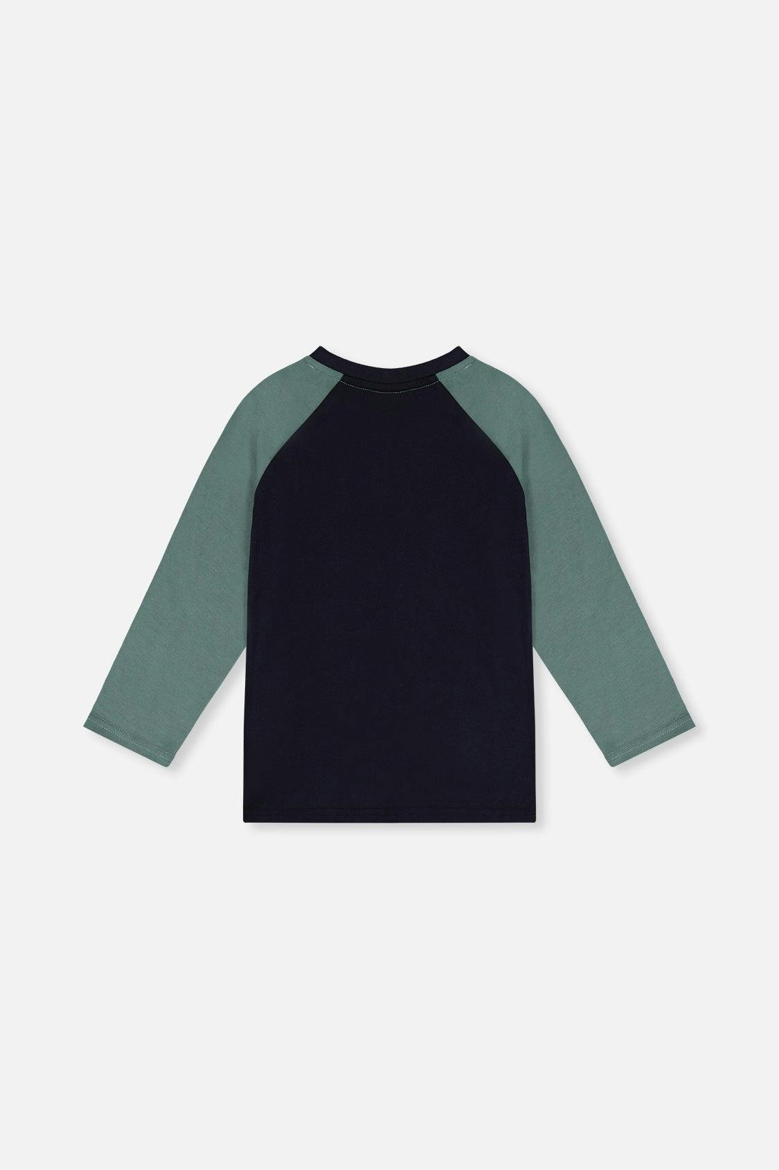 Raglan T-Shirt Dark Blue And Green