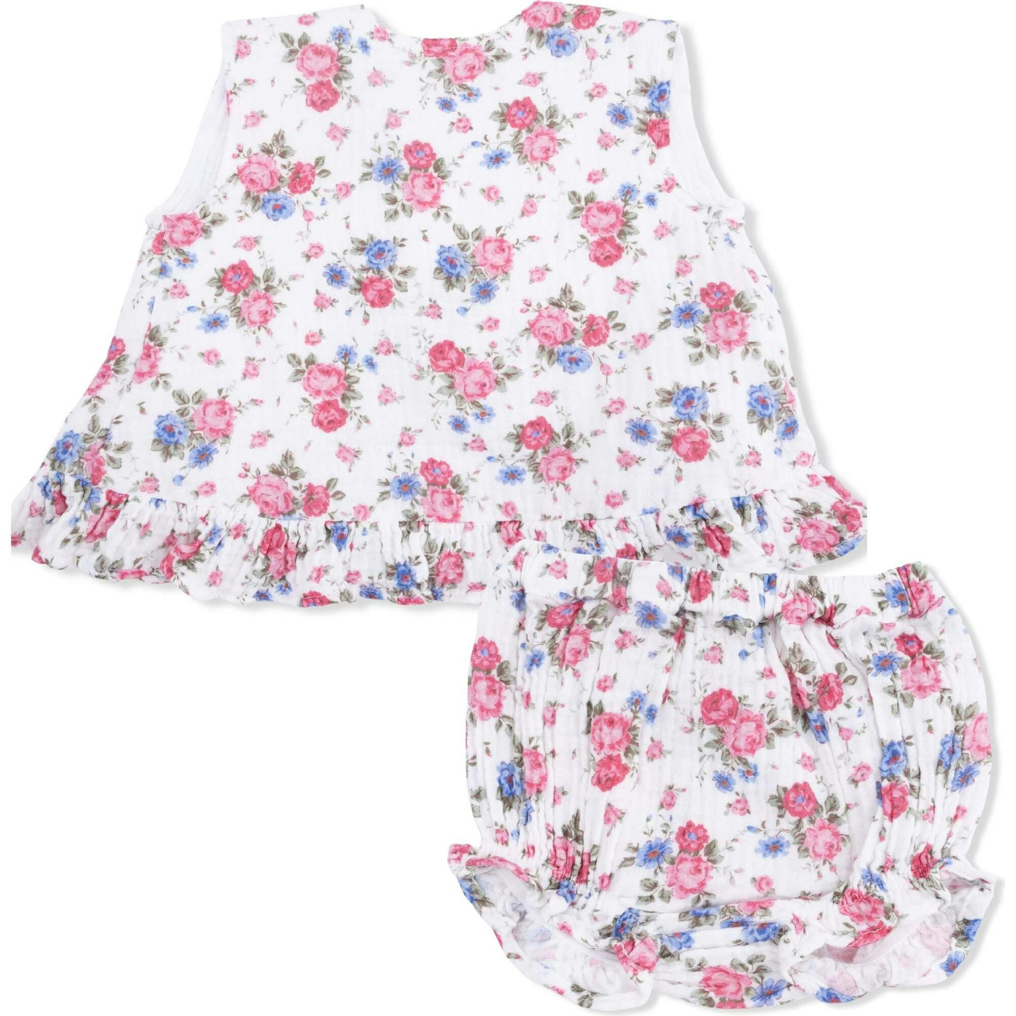 Cabbage Roses - Ruffle Back Top and Bloomer