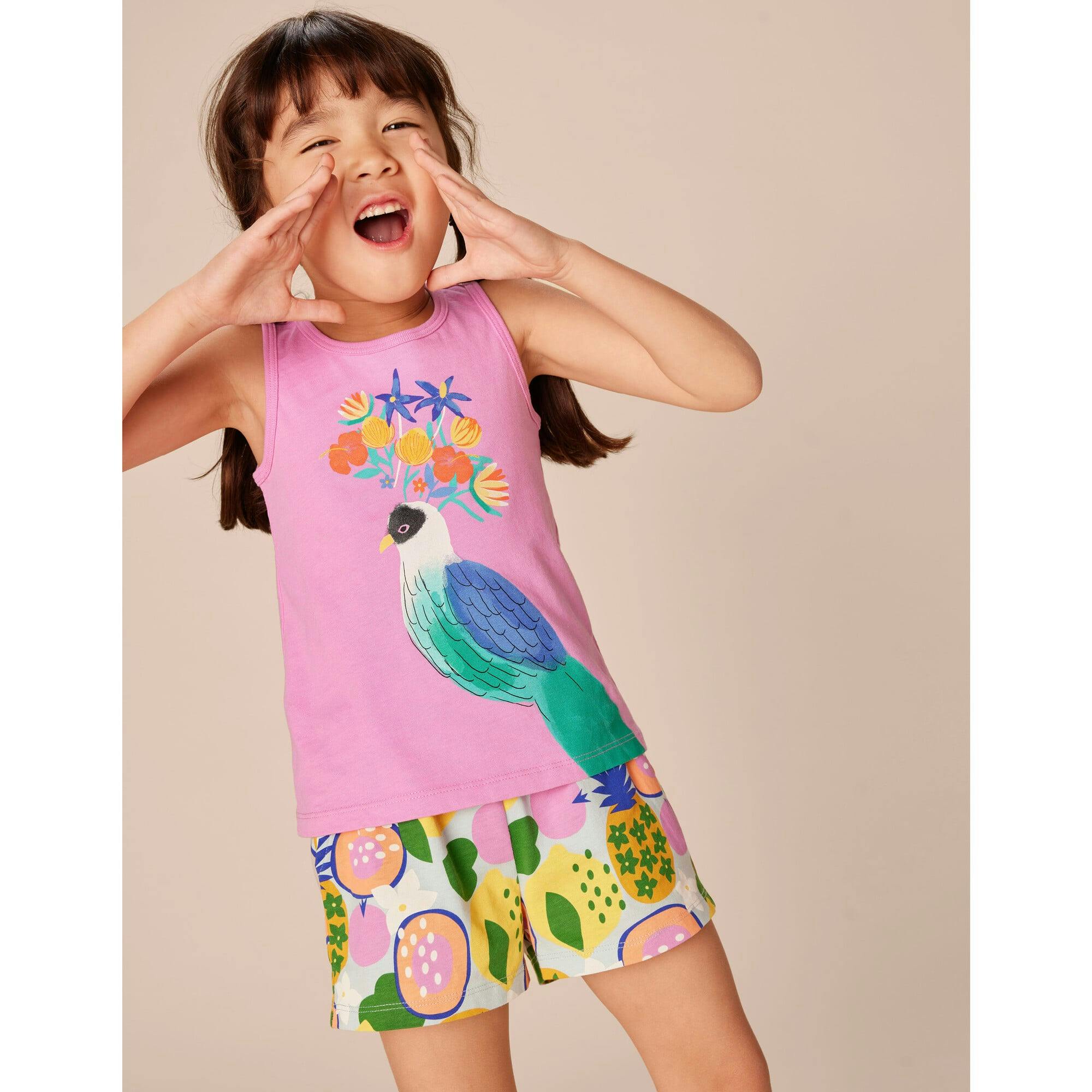 Floral Turaco Graphic Tank, Pink
