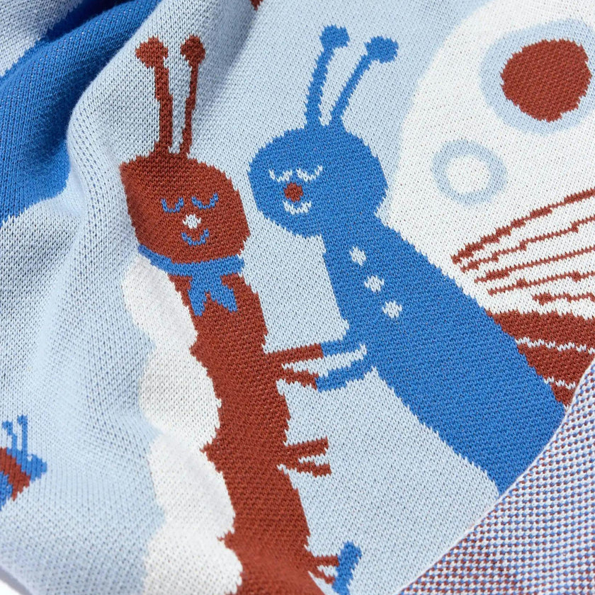 Bugs in Love Knit Blanket