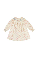 AGATHE FLORAL BISHOP SMOCKED DRESS