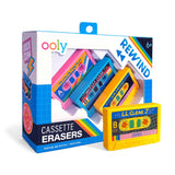 Rewind Cassette Erasers - Retro - Set of 3