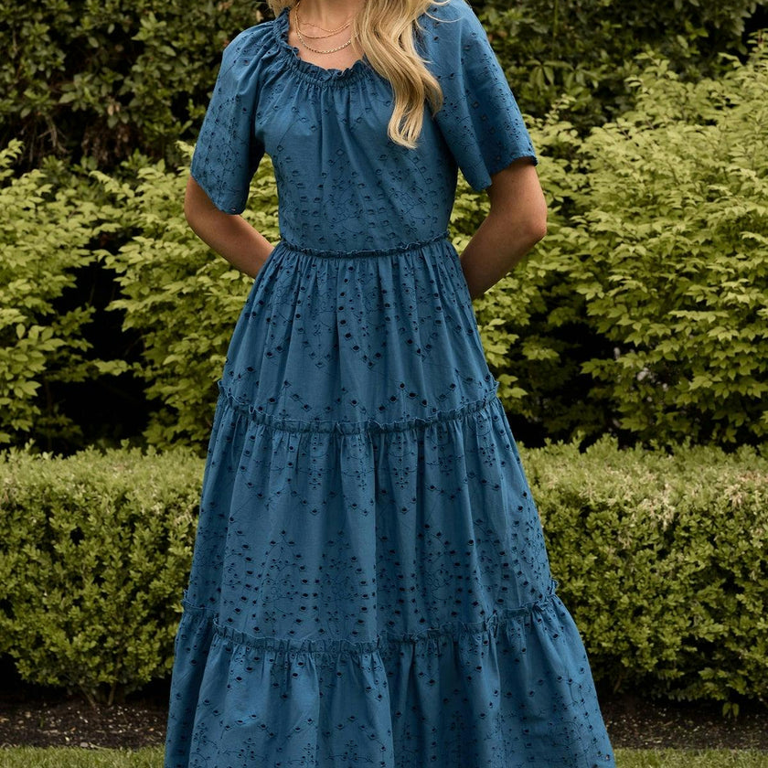 Etta Dress in Cobalt