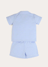 Beauchamp Gingham Short Pyjamas in Blue (18mths- 10yrs)