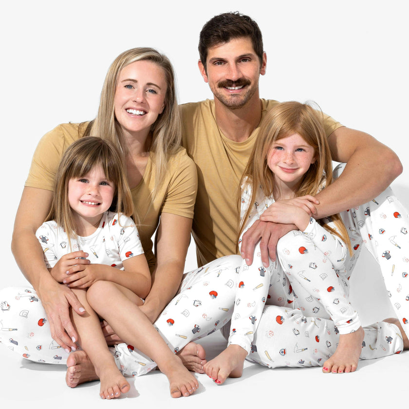 Baseball Bamboo Kids Pajama Short Set