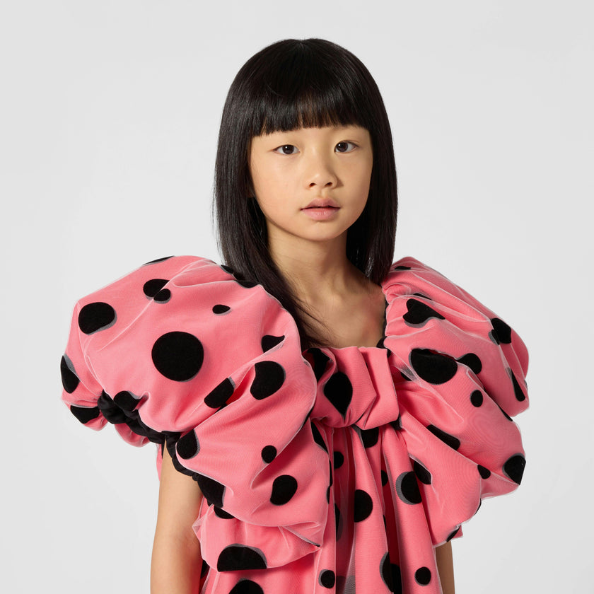 Pink Polka-Dot Occasion Dress