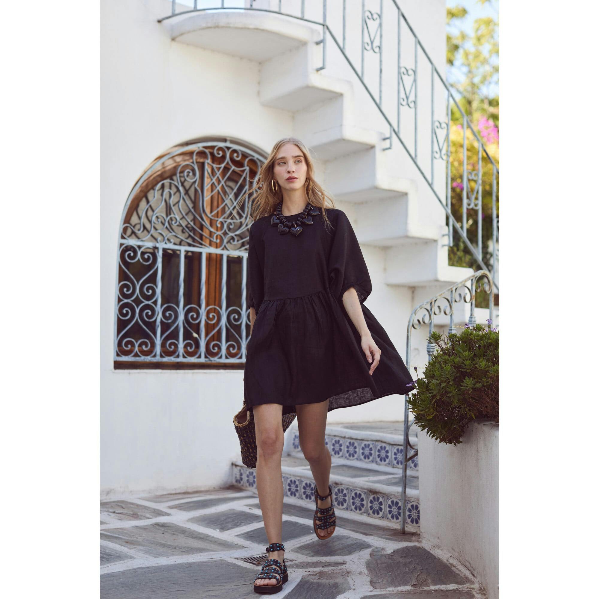 Alcala Linen Dress - Off White