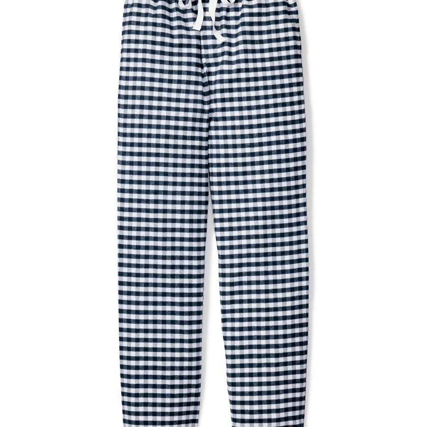 Men's Twill Pajama Pant in Navy Gingham