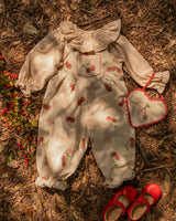 Overall Romper in Cherry Bloom