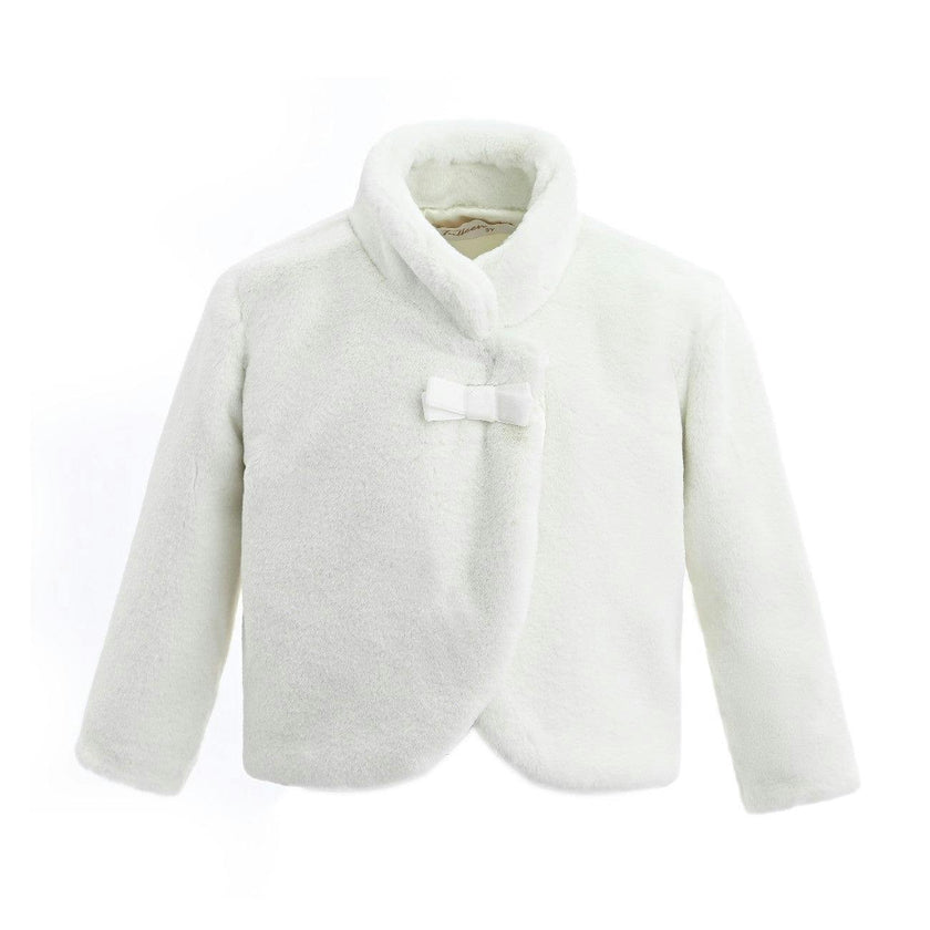 Ivory Plush Asymmetrical Coat