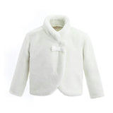 Ivory Plush Asymmetrical Coat
