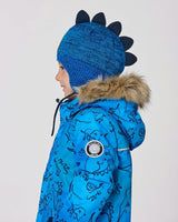 Lined Dino Peruvian Knit Winter Hat with Pompom