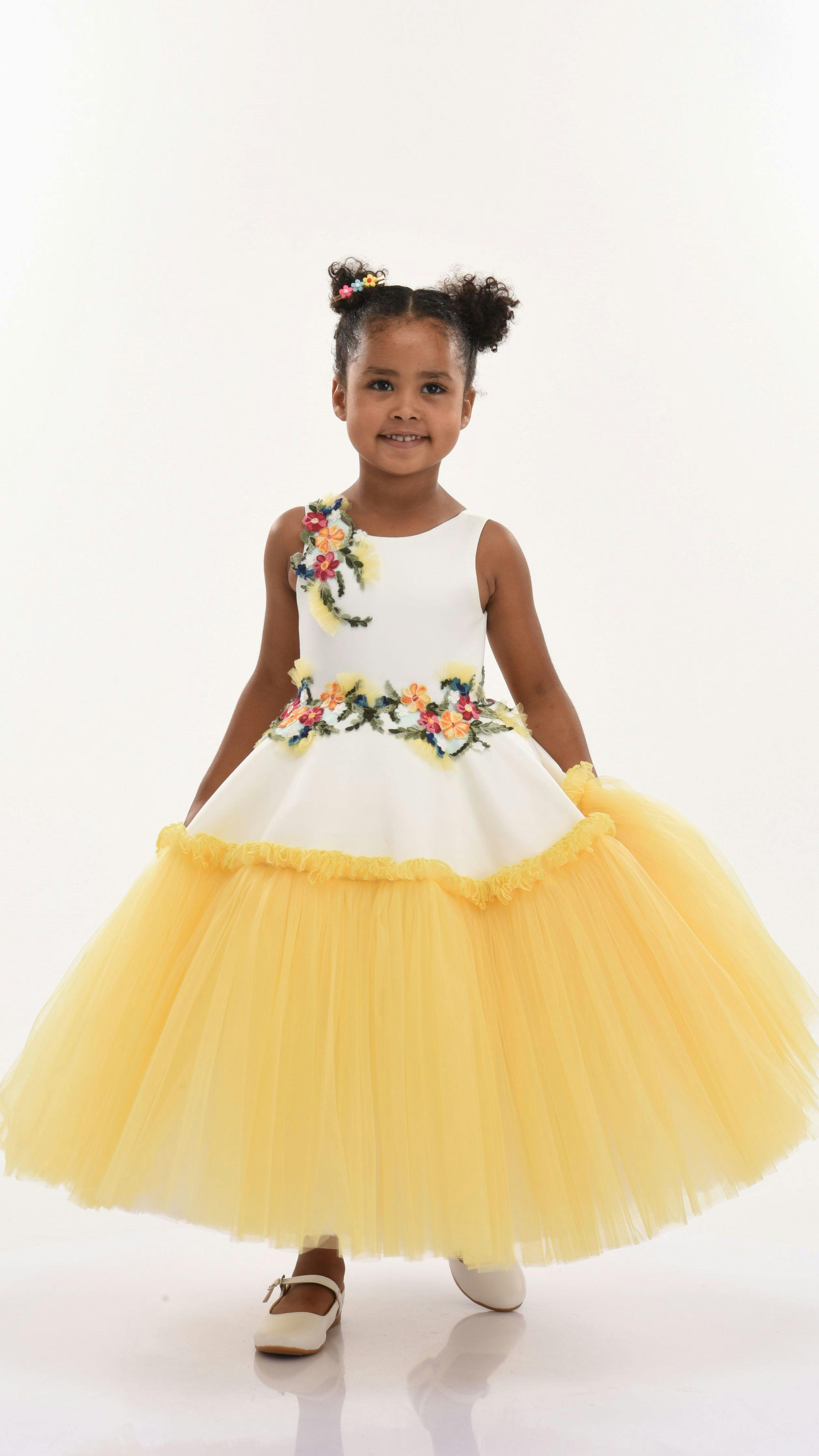 Yellow Aquino Floral Garden Dress