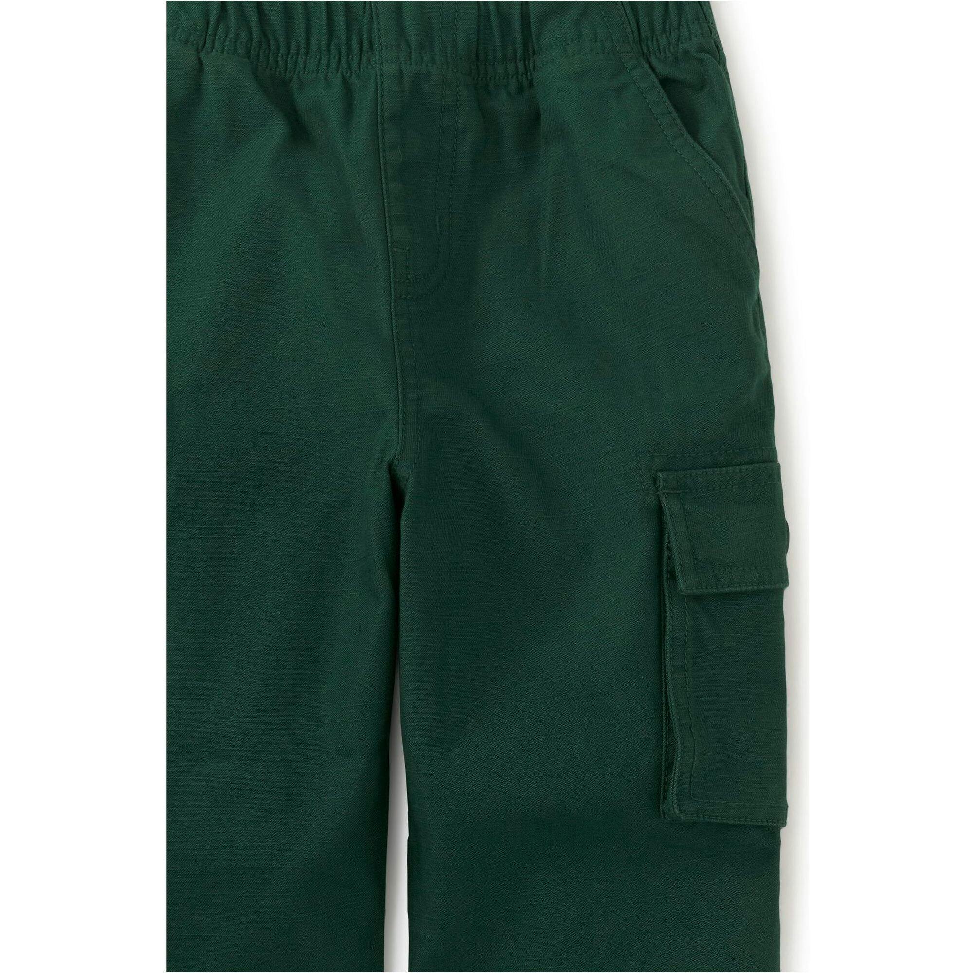 Relaxed Twill Cargo Pants, Green