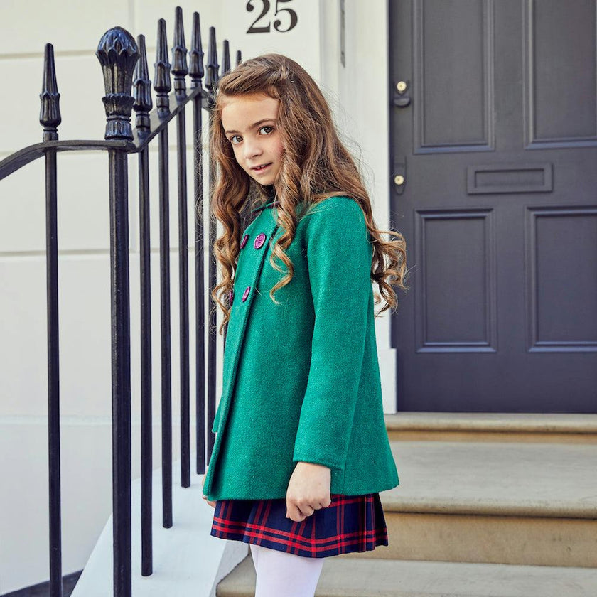 Fitzrovia Pea Coat - Cut Grass Green