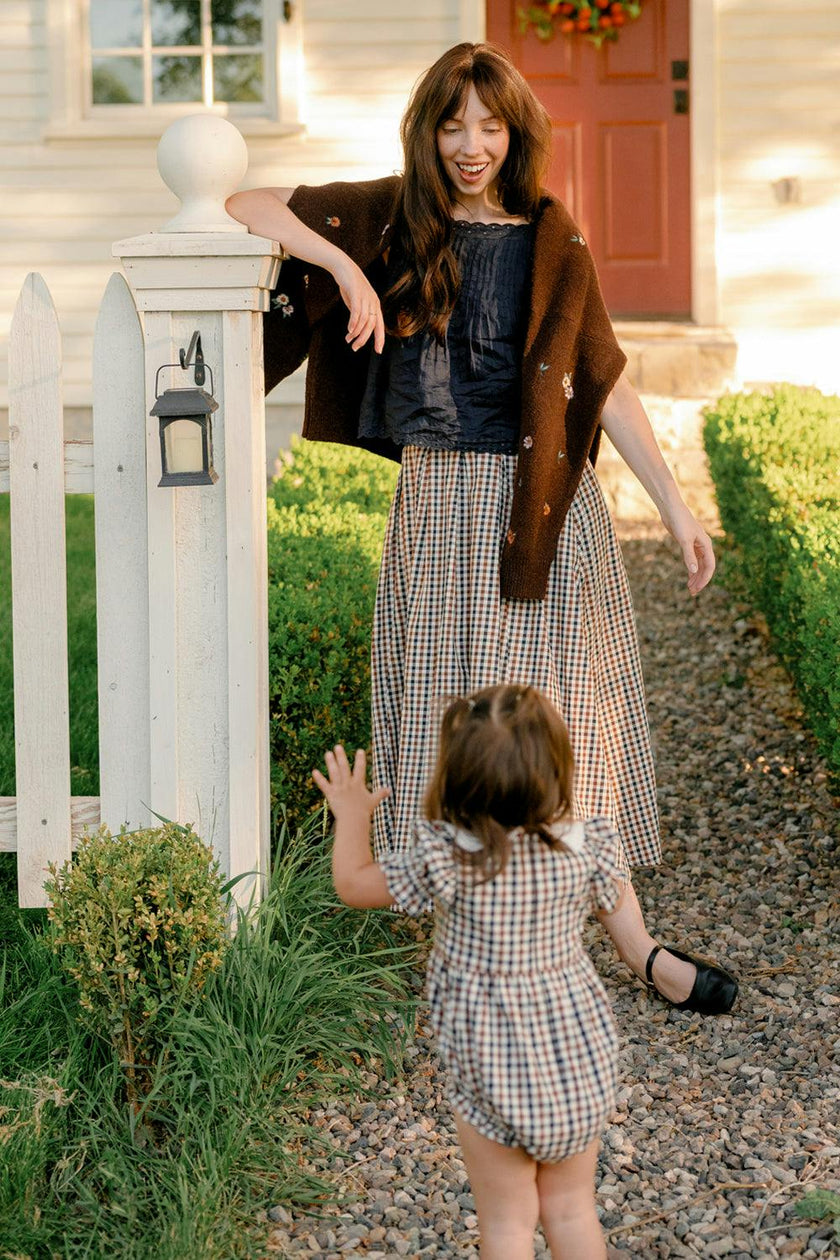 Sophia Skirt in Chestnut Gingham