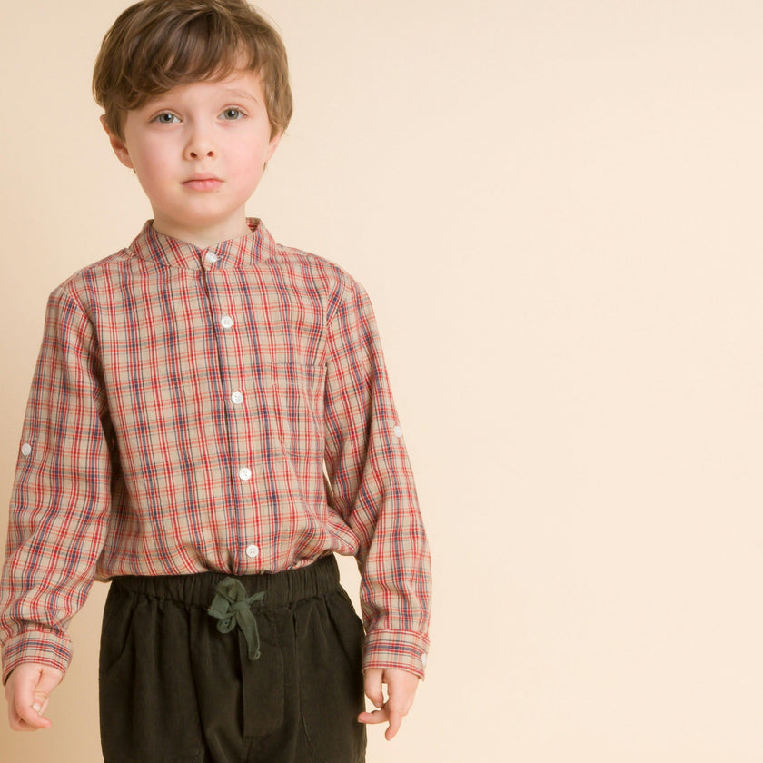 Boys Long Sleeve Check Shirt