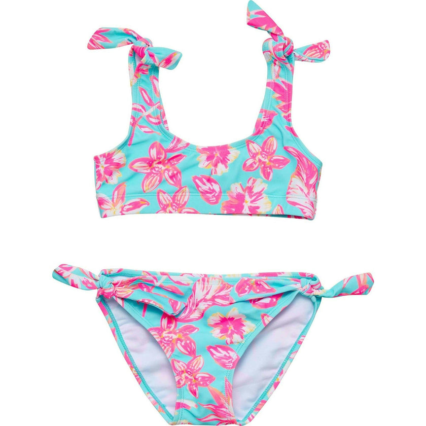 Tropical Glow Recycled Crop Bikini
