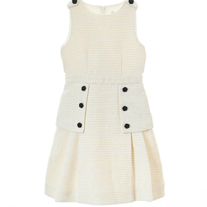 Daphne dress (ivory with gold metallic thread)