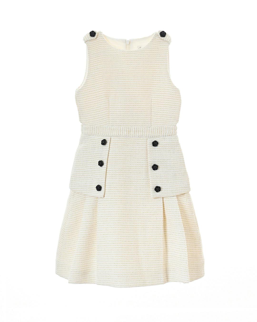 Daphne dress (ivory with gold metallic thread)