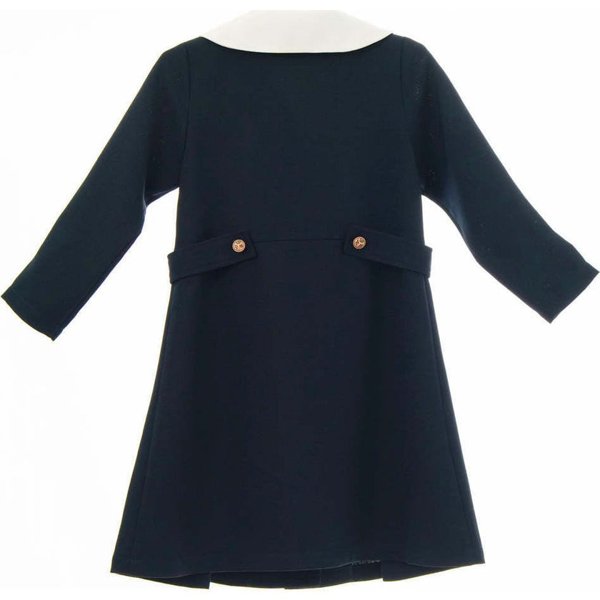 Zelie dress (dark-sapphire tweed)