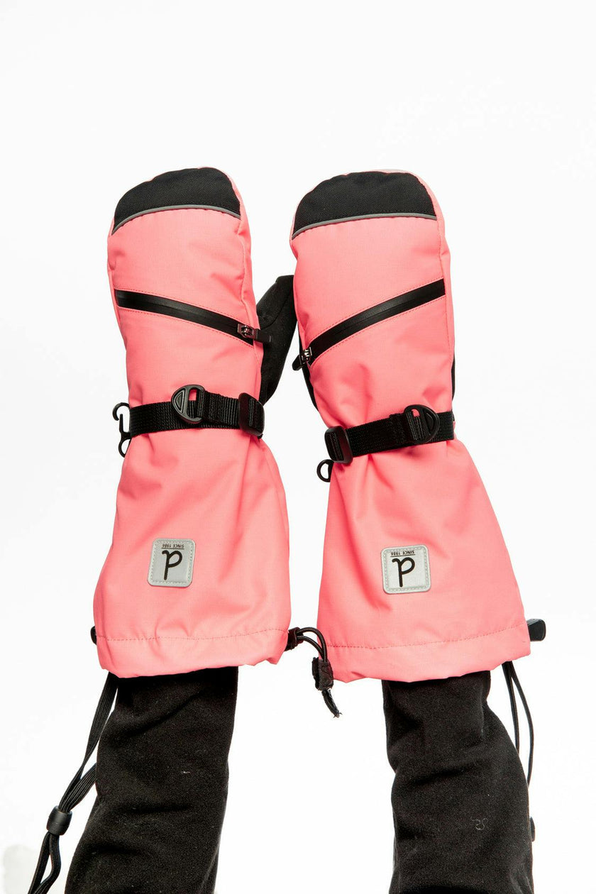 Teknik Winter Mittens Neon Coral