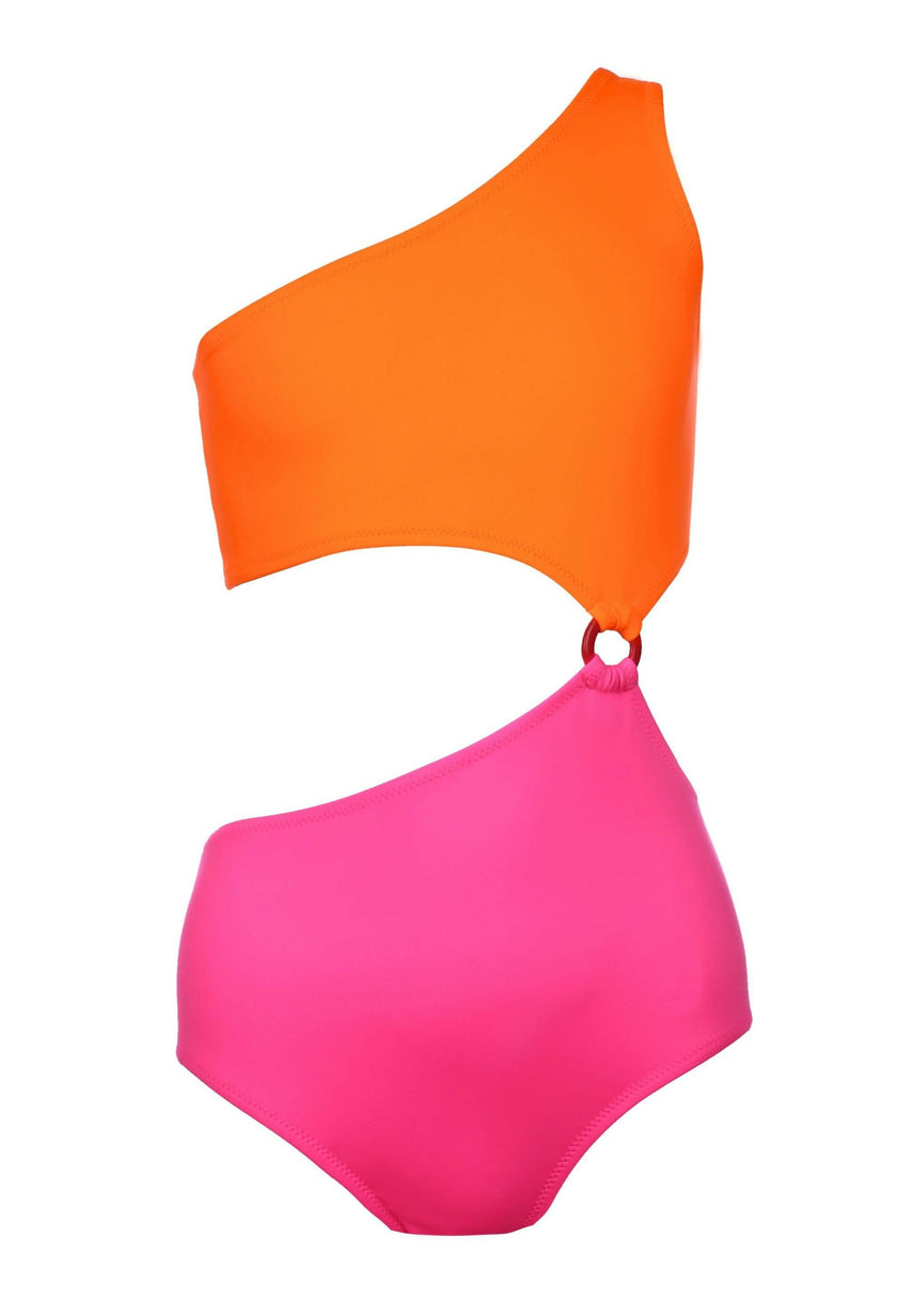 Fuji One-Shoulder One-Piece Swimsuit