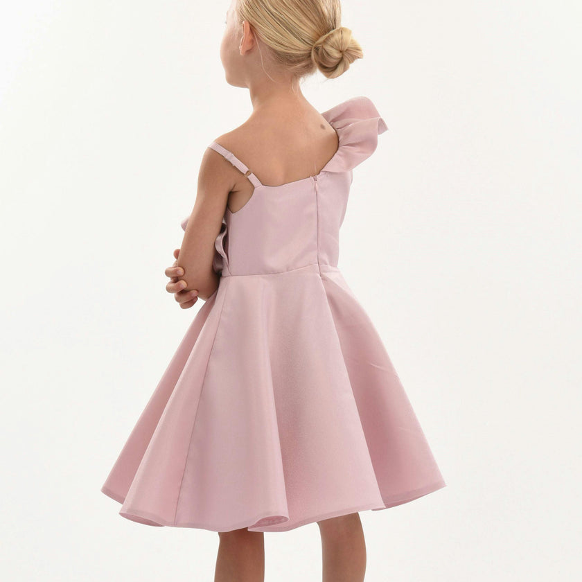 Pink Blush Riviera Off Shoulder Ruffle Dress