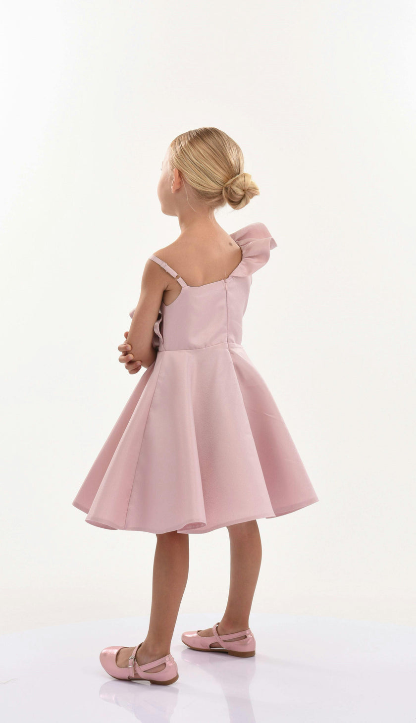 Pink Blush Riviera Off Shoulder Ruffle Dress