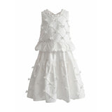 White Lucienne Quilted Skirt Set